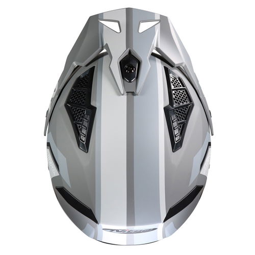 Nitro NZ302 Fighter Helmet Satin Black Grey Gun