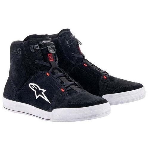 Alpinestars Chrome Shoes Black Cool Grey Red Fluo
