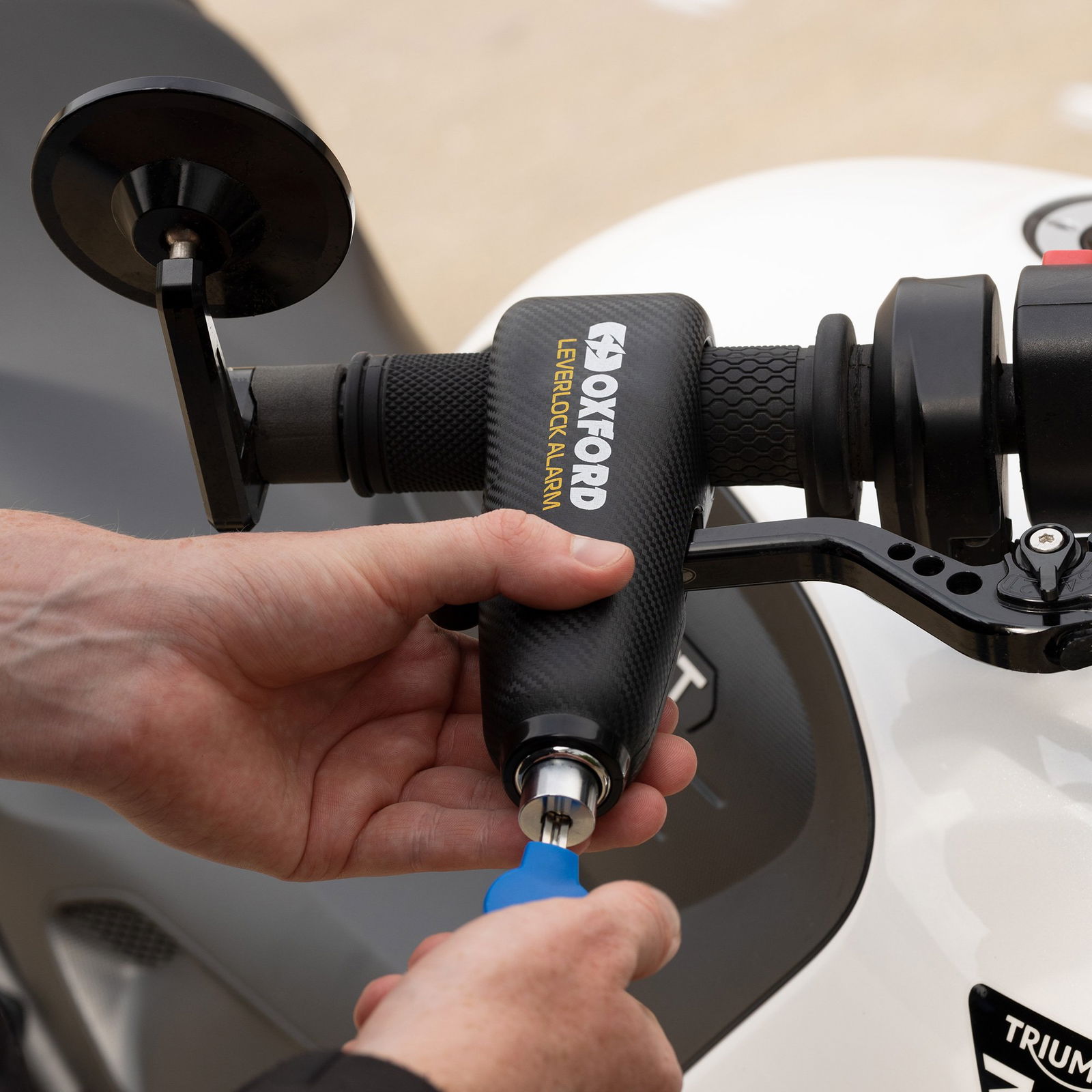 Oxford Products LeverLock Alarm Black