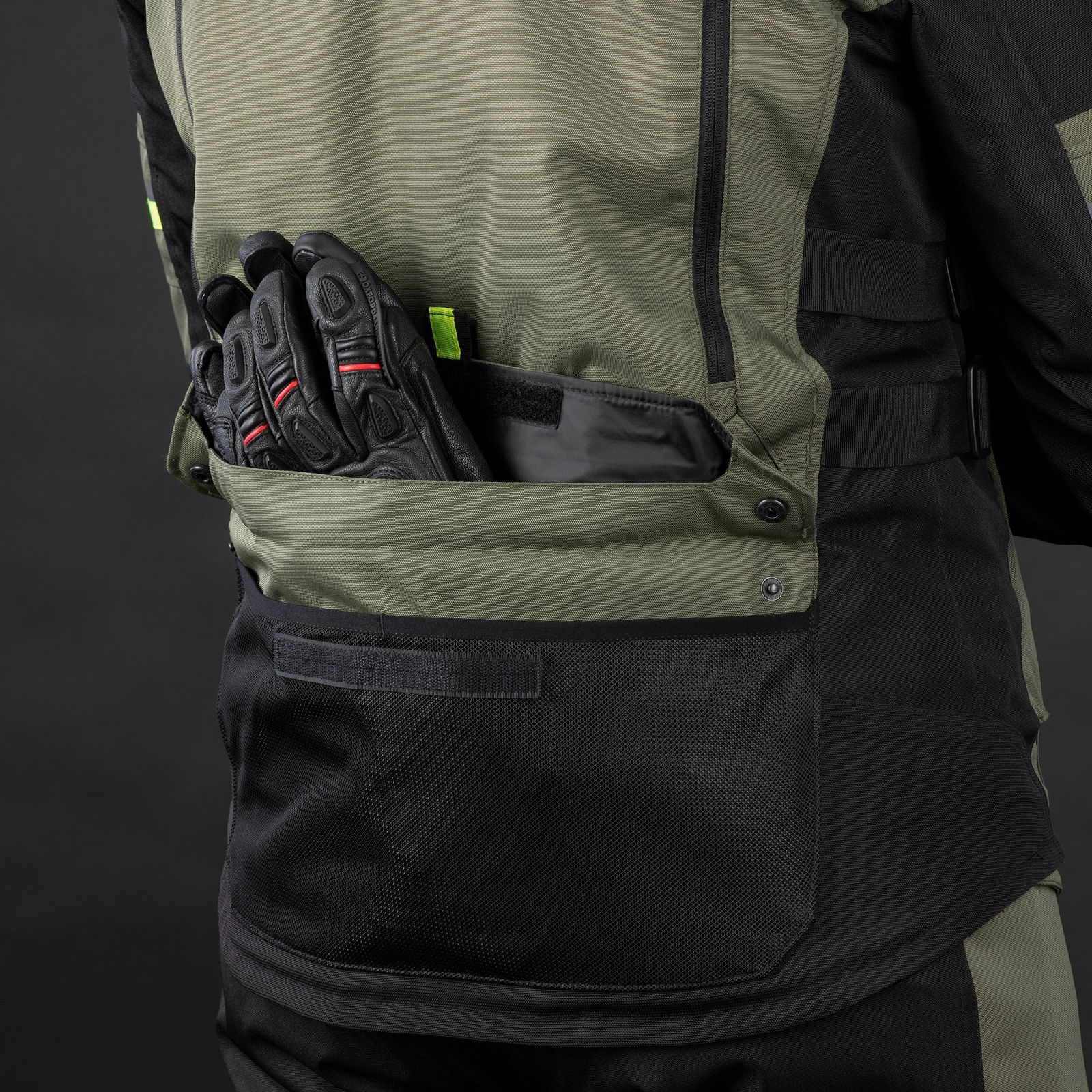 Oxford Products Rockland Jacket Khaki Black Fluo