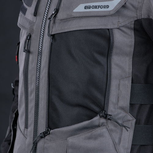 Oxford Products Rockland Jacket Charcoal Black Red