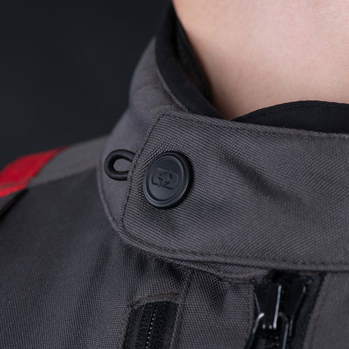 Oxford Products Rockland Jacket Charcoal Black Red