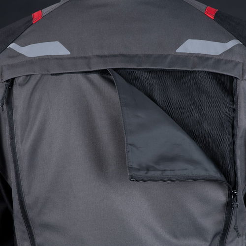 Oxford Products Rockland Jacket Charcoal Black Red