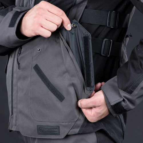 Oxford Products Rockland Jacket Charcoal Black Red