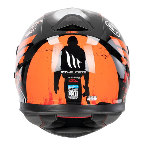 MT Thunder 3 Sniper Helmet Gloss Black Orange