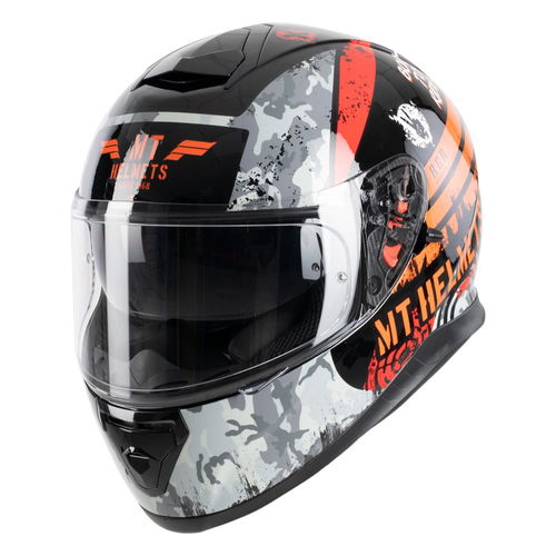 MT Thunder 3 Sniper Helmet Gloss Black Orange