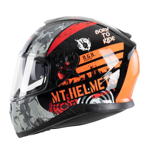 MT Thunder 3 Sniper Helmet Gloss Black Orange