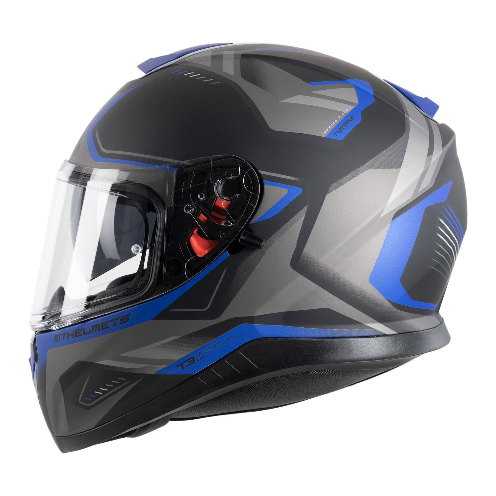 MT Thunder 3 Turbine Helmet C7 Matt Blue