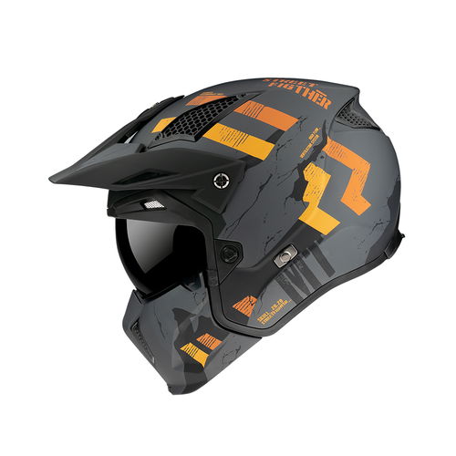 MT Streetfighter Skull Helmet A12 Matt Grey