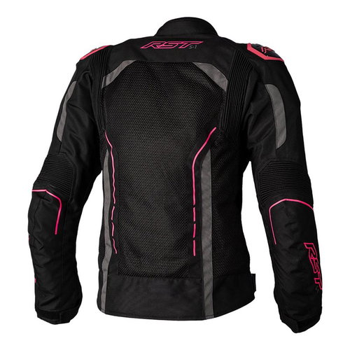 RST S-1 Mesh CE Ladies Jacket Black Neon Pink
