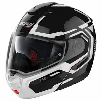 Nolan N90-3 Driller Helmet Gloss Black White 024