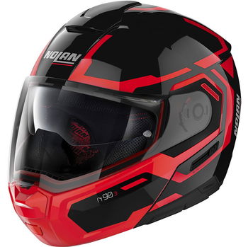 Nolan N90-3 Driller Helmet Gloss Black Red 025