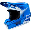 Fox V2 Vlar Blue Motocross Helmet Front Left                                                                                                                                                                                                                   