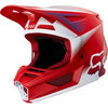 Fox V2 Vlar Flame Red Motocross Helmet Front Left                                                                                                                                                                                                              