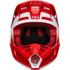 Fox V2 Vlar Flame Red Motocross Helmet Front                                                                                                                                                                                                                   