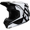 Fox V1 Prix Black Motocross Helmet Front Left                                                                                                                                                                                                                  