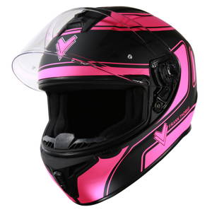 Frank Thomas FT815 Helmet Matt Black Pink