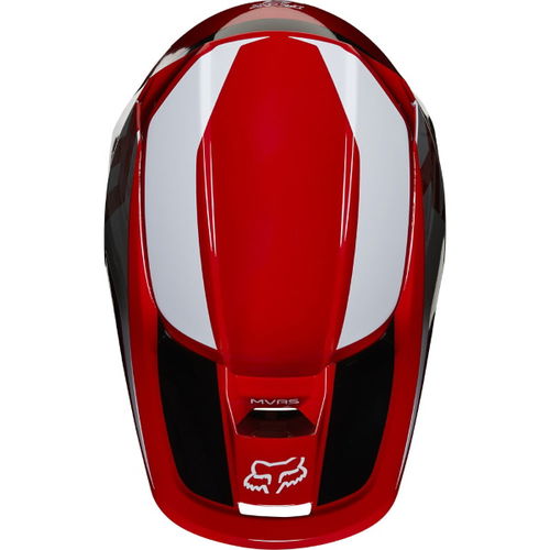 Fox V1 Prix Flame Red Motocross Helmet Top                                                                                                                                                                                                                     
