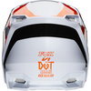 Fox V1 Prix White Fluo Orange Motocross Helmet Back                                                                                                                                                                                                            