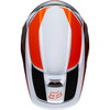 Fox V1 Prix White Fluo Orange Motocross Helmet Top                                                                                                                                                                                                             