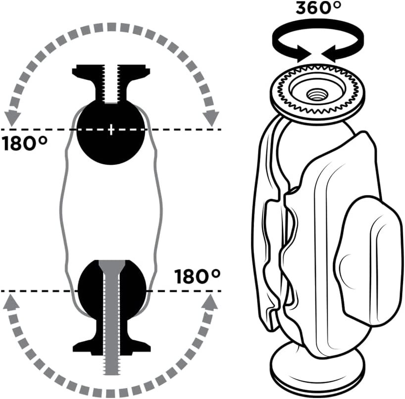 Quad Lock 360 Arm - Dual Pivot Medium