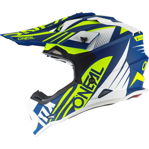 Oneal 2SRS Spyde Helmet Blue White Neon Yellow