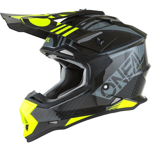 Oneal 2SRS Rush Helmet Grey Neon Yellow