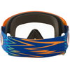 Oakley O Frame Shockwave Orange Blue Clear Lens MX Goggles Inside                                                                                                                                                                                              