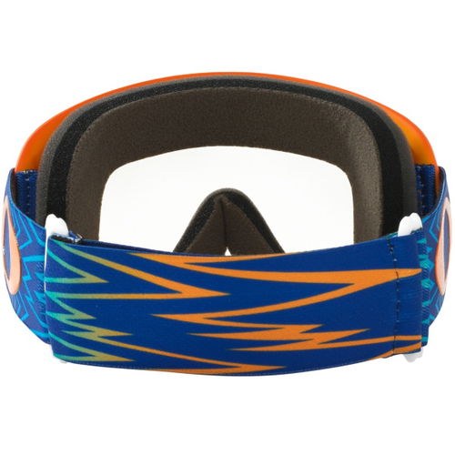 Oakley O Frame Shockwave Orange Blue Clear Lens MX Goggles Inside                                                                                                                                                                                              