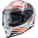 Avalon Forge Helmet Matt White Orange Silver