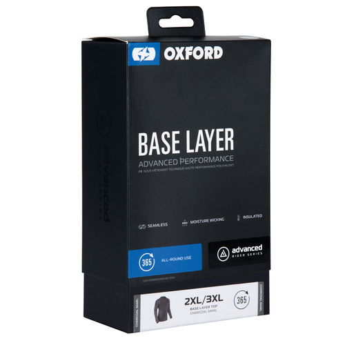 Oxford Products Advanced Base Layer MS Top Charcoal Marl