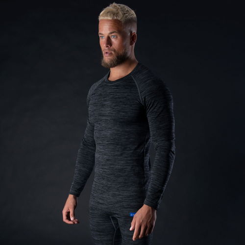 Oxford Products Advanced Base Layer MS Top Charcoal Marl