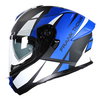 Frank Thomas FT62 SV Tiger Helmet Matt Black Blue White