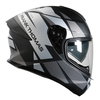 Frank Thomas FT62 SV Tiger Helmet Matt Black Silver Grey