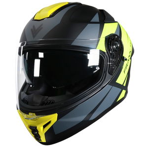 Frank Thomas FT62 SV Tiger Helmet Matt Black Yellow Grey