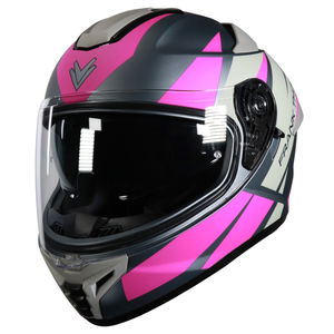 Frank Thomas FT62 SV Tiger Helmet Matt Gunmetal Silver Pink