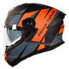 Frank Thomas FT62 SV Tiger Helmet Matt Black Orange Grey