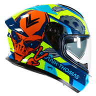 FT62 SV Alien Helmet Blue Yellow Orange
