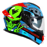 FT62 SV Alien Helmet Red Blue Green