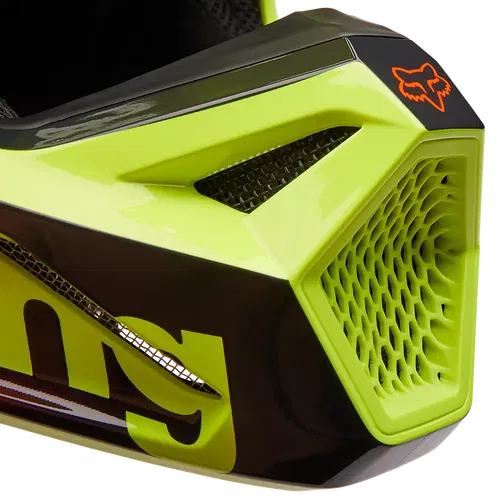 Fox V1 Statk Helmet Red Yellow