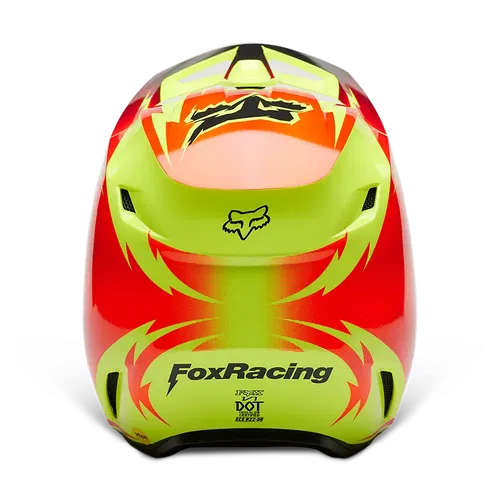 Fox V1 Statk Helmet Red Yellow