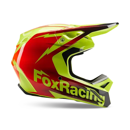 Fox V1 Statk Helmet Red Yellow