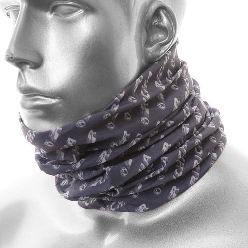Richa Nekx Grey All Over Logo Neck Tube                                                                                                                                                                                                                        