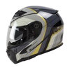 Nitro N2300 Pioneer Black Gun Silver Gold Full Face Motorcycle Helmet Left Side                                                                                                                                                                                