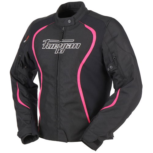 Furygan Odessa Ladies Jacket Black White Rose