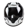 Nitro N2400 Rogue Black White Full Face Motorcycle Helmet Front                                                                                                                                                                                                