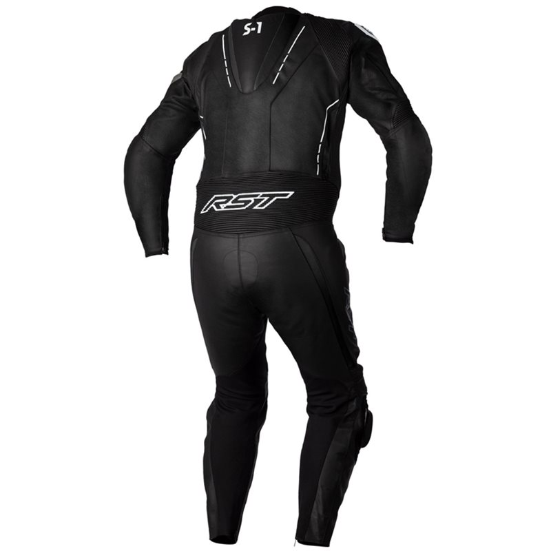S1 CE Mens Leather Suit Black White