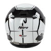 Nitro N2400 Rogue Black White Full Face Motorcycle Helmet Back                                                                                                                                                                                                 