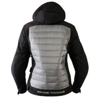 Puffer Hoodie Ladies Black Grey