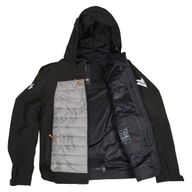 Puffer Hoodie Ladies Black Grey